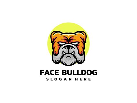 Face Bulldog Simple Mascot Logo Graphic by artnivora.std · Creative Fabrica