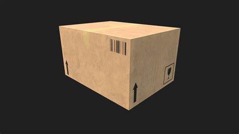 Cardboard Box 3D Model By Karolline Mac Karollinemac 516a1ef