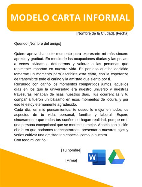 Modelos De Cartas Descargar Word Rellenar