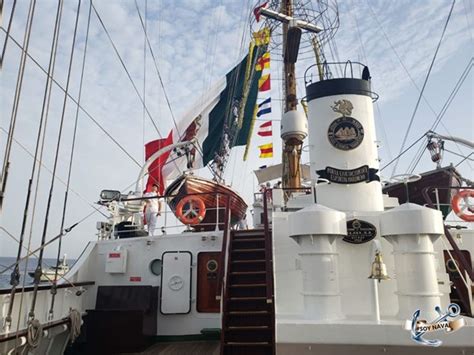 Buque Escuela Velero Cuauhtémoc arriba a la Isla de Cozumel