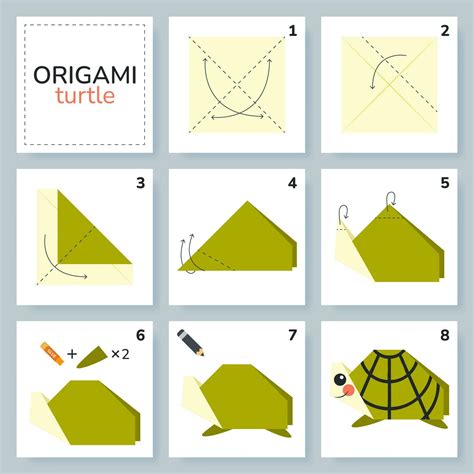 Turtle Origami Scheme Tutorial Moving Model Origami For Kids Step By