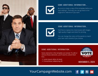 Political Flyer Template (Horizontal) - Online Candidate