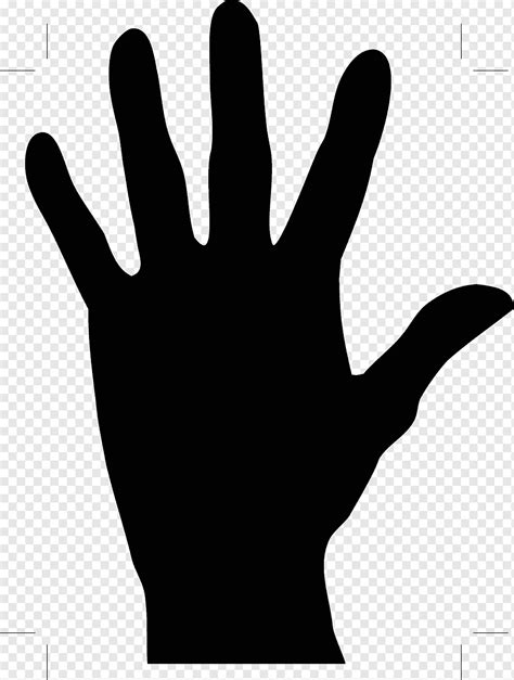 Raised Hand Silhouette Png PNGWing