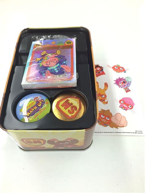 Topps Moshi Monsters Trading Card Game Tin Includes Mash Up Cards