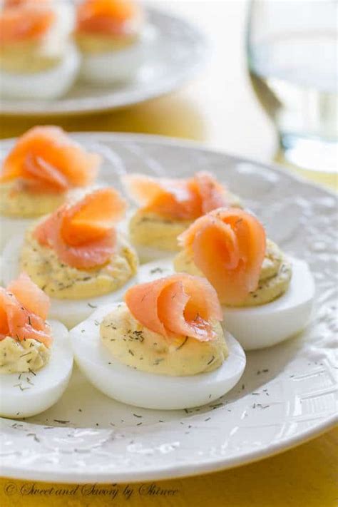 Smoked Salmon Deviled Eggs Sweet And Savory