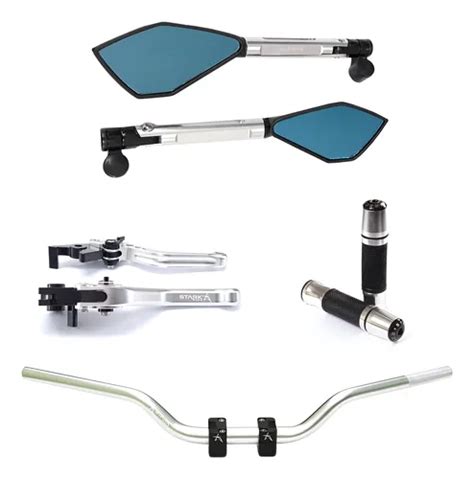 Kit Guidão Naked Manopla Retrovisor Manete Gsr750 Gladius Parcelamento sem juros