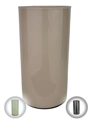 Vaso De Vidro Mesa Decoração Enfeite Sala Tubo Cilindrico Cor Nude Frete grátis