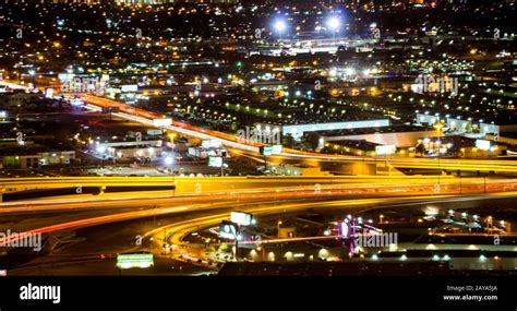 Las Vegas skyline at sunset - The Strip - Aerial view of Las Vegas ...