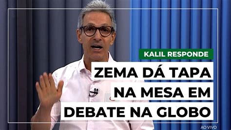 Debate Na Globo Zema Dá Tapa Na Mesa E Kalil Tem Direito De Resposta