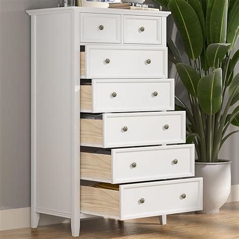 Amazon Ikeno White Drawer Tall Dresser Tall Solid Wood Large