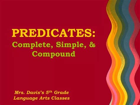 Ppt Predicates Complete Simple Compound Powerpoint Presentation