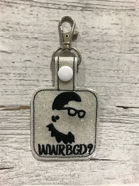 Wwrbgd Snap Tab Eyelet Keyfob Embroidery Design Digital File Sew