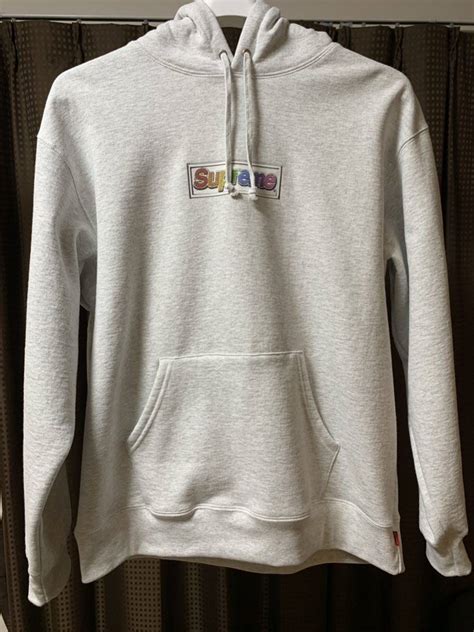 【未使用】supreme Bling Box Logo Hooded Sweatshirt Ash Greyシュプリーム ブリング ボックス