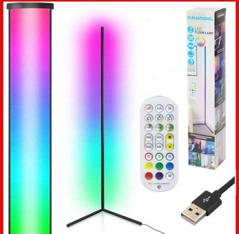 Lampa narożna rgb Grundig 140 cm lampa taśma led kolorowa Orzesze