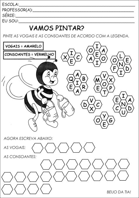 A Arte De Ensinar E Aprender Atividades Vogais E Consoantes