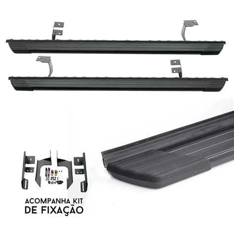 Kit santo antônio e estribo alumínio Track preto Fiat Toro 2017 a 2024