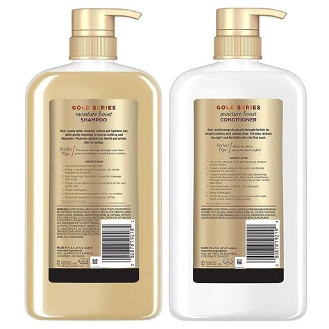 Pantene Gold Series Argan Oil Shampoo & Conditioner Set - 29.2 Oz Each