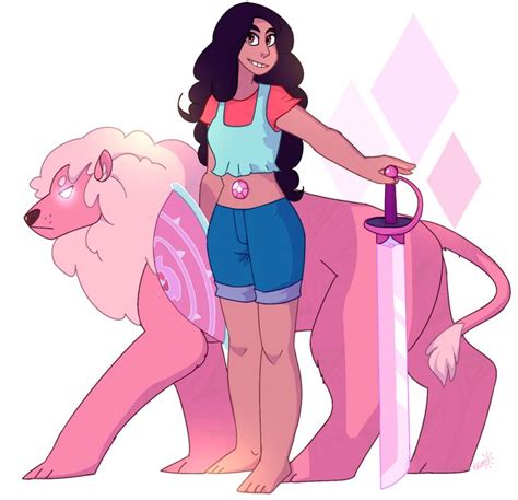 Stevonnie And Lion By Katfoxyartist On Deviantart Steven Universe