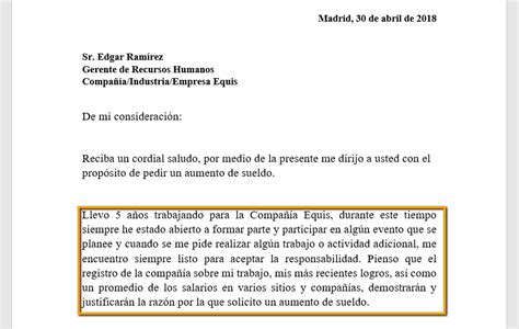 Ejemplo Carta Solicitud Aumento De Sueldo Thomas Rivera Ejemplo De