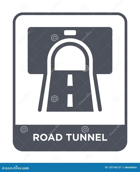 Road Tunnel Icon In Trendy Design Style Road Tunnel Icon Isolated On