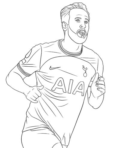 Harry Kane coloring page sheet