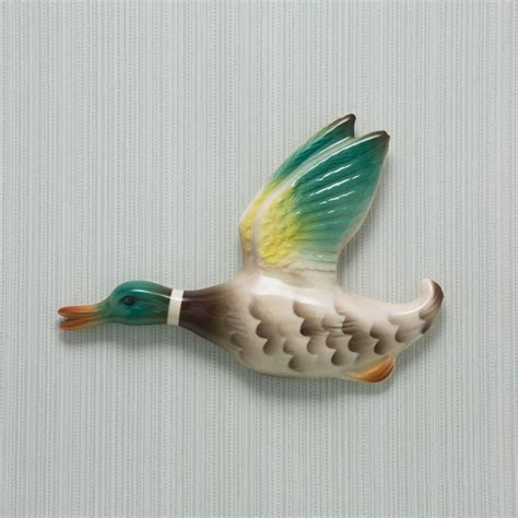 Flying Mallard Duck Wall Plaque Vintage Keele Street Pottery Circa