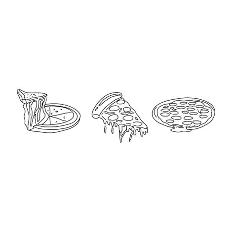 Premium Vector Pizza Hand Drawn Doodle Illustrations Vector Set