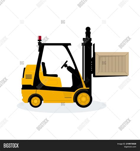 Yellow Forklift Truck Image Photo Free Trial Bigstock