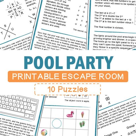 Escape Room for Kids Printable Kids Birthday Party Games Escape Room Puzzle Party Game Escape ...