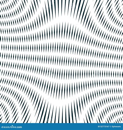 Black And White Moire Lines Vector Striped Psychedelic Backgro Stock