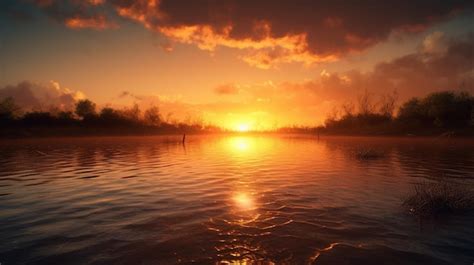 Premium AI Image | A Perfect End to the Day Beautiful Sunset Background