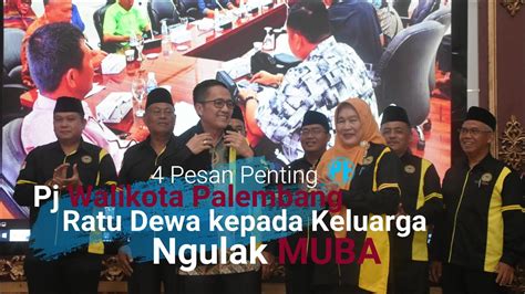 Pesan Penting Pj Walikota Palembang Ratu Dewa Kepada Pengurus Fkknp