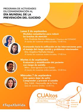 Actividades En Conmemoraci N Al D A Mundial De La Prevenci N Del