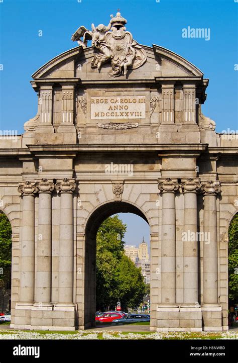 spain madrid plaza de la independencia view   neo classical