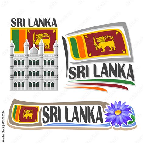 Vector Logo Sri Lanka 3 Isolated Images Vertical Banner Dewatagaha