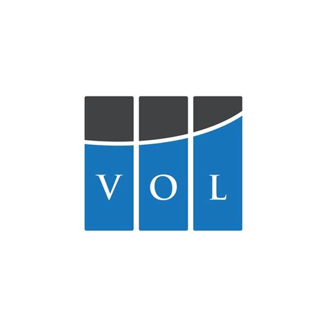 vol letter logo design  white background vol creative initials