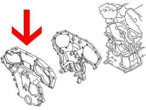 OEM 05 VQ Front Timing Chain Cover Performance OEM And Aftermarket