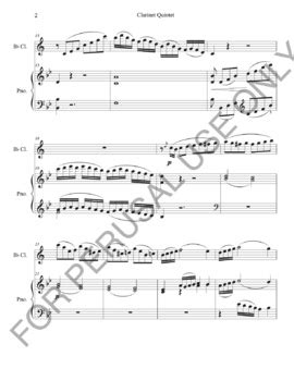 Mozart S Clarinet Quintet K 581 For Bb Clarinet And Piano Allegro