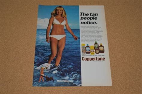 70s Vintage Print Ad The Tan People Notice Coppertone Lady Bikini Pinup Girl Art EBay