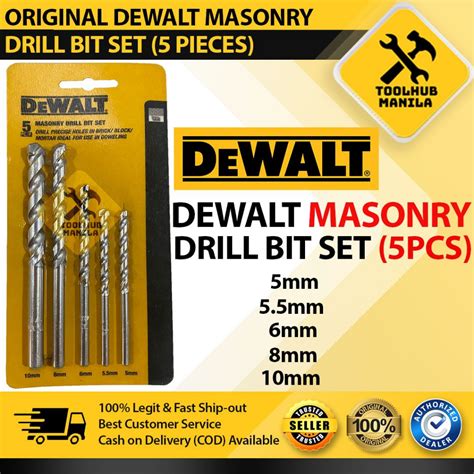 Dewalt Pcs Masonry Drill Bit Set For Concrete Brick Block