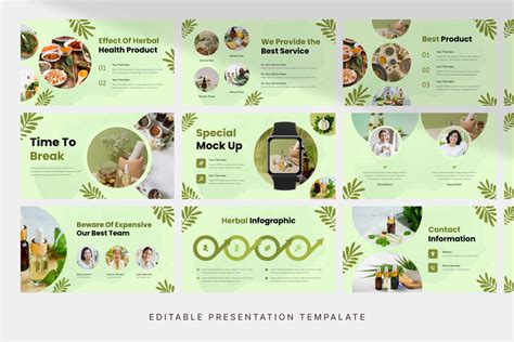 Natural Herbs Product PowerPoint Template Presentation Template 136779