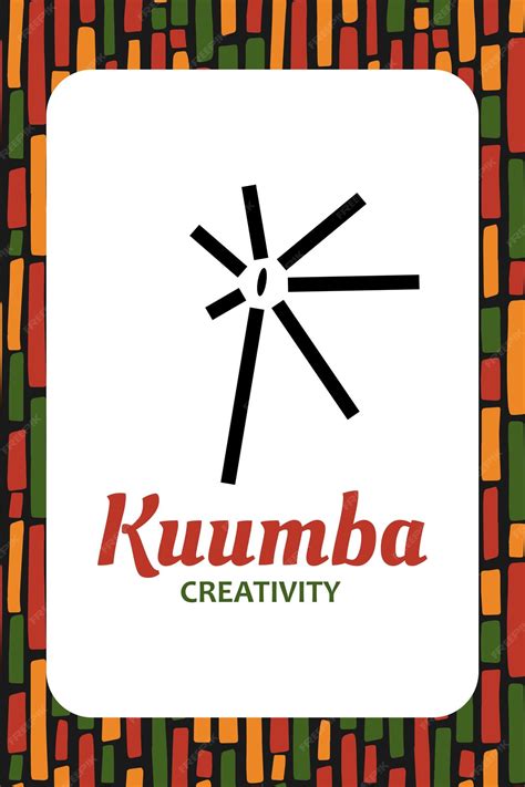 Premium Vector | Seven principles of kwanzaa card symbol kuumba means