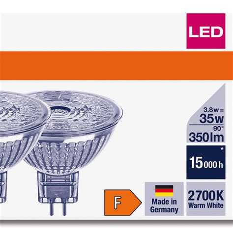 5er Pack Osram Gu5 3 Led Reflektor Mr16 36° Abstrahlwinkel 3 8w Wie 35w