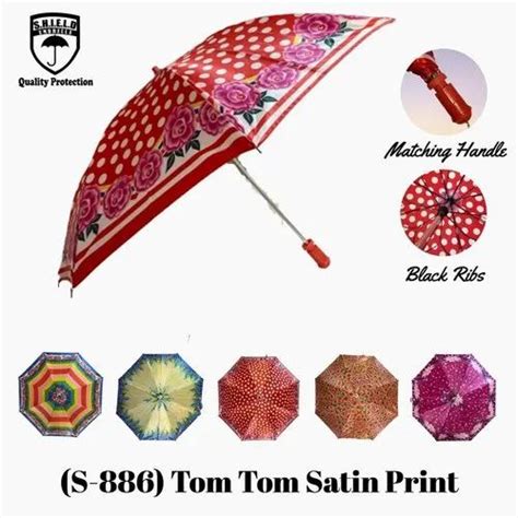 Manual Fold Polyester Tom Tom Satin Print Umbrella At Rs Piece In