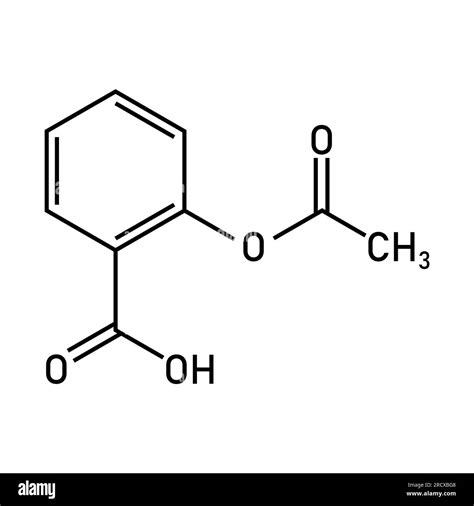 Chemical Structure Of Aspirin Or Acetylsalicylic Acid C H O