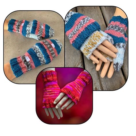 Free Knitting Pattern Knit Flip Mitts Or Fingerless Gloves