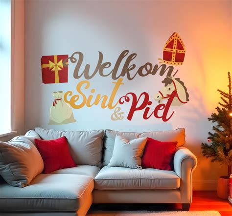 Welkom Sint Piet Sinterklaas Sticker