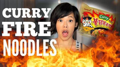 Curry Fire Noodle Challenge Samyang Spicy Chicken Ramen Youtube