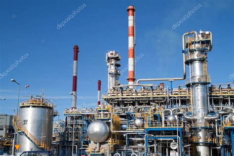 oil refinery stock photo cobalt