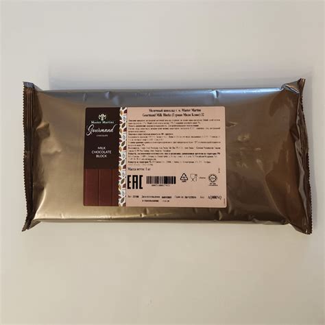 шоколад молочный кондитерский Master Martini Milk Blocks плитка 1 кг ...